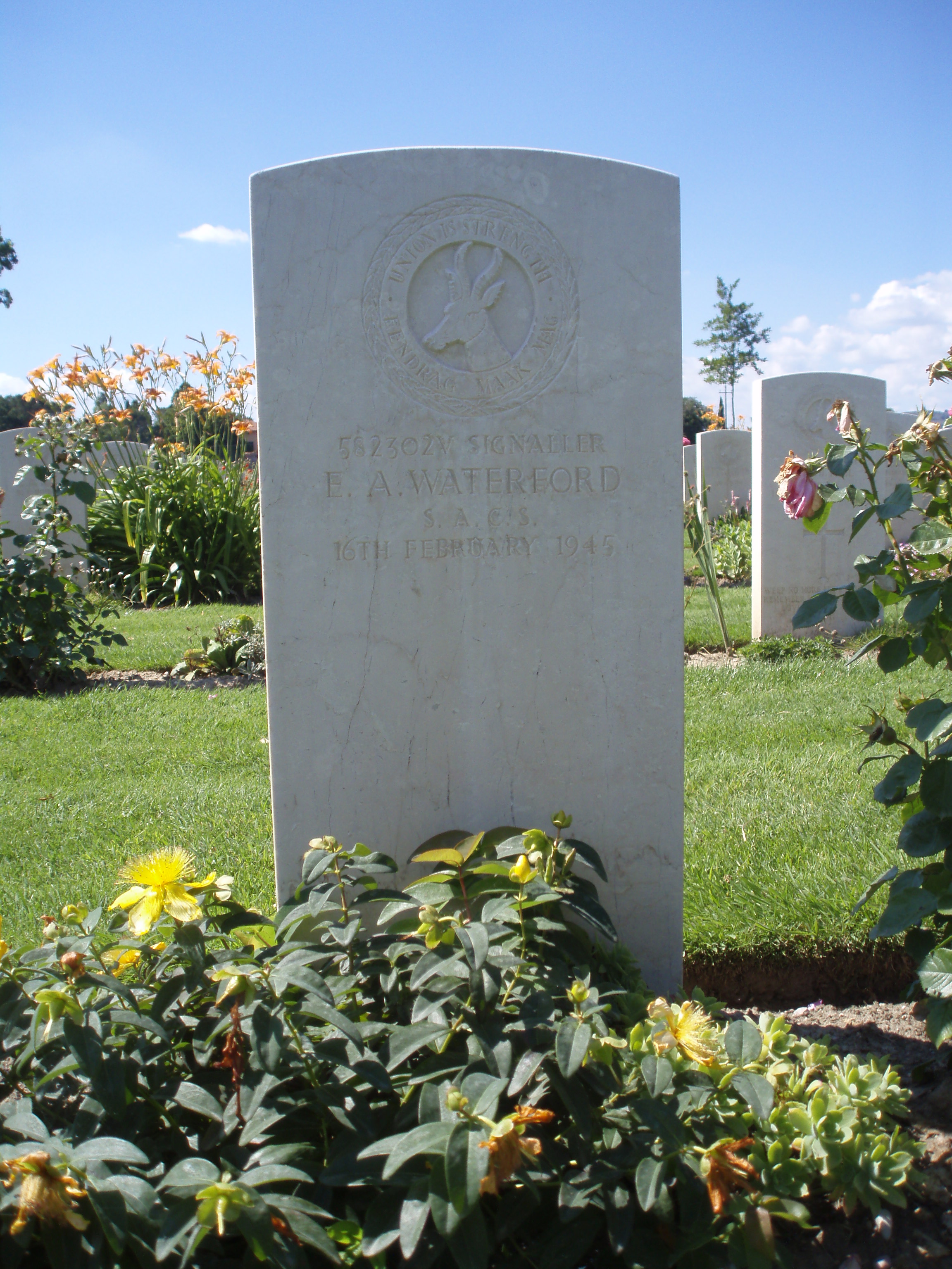 Photo from /search/photos/Italy/ASSISI WAR CEMETERY/waterford_ea.JPG